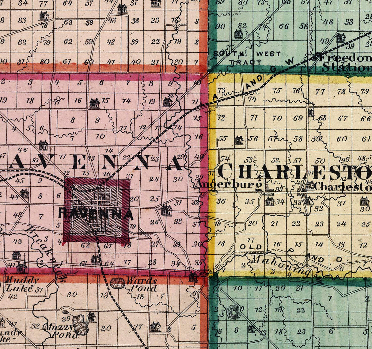 1874 Map of Portage County Ohio