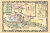 1873 Map of Wheeling West Virginia