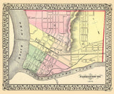 1873 Map of Parkersburg West Virginia