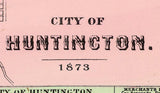 1873 Map of Huntington West Virginia