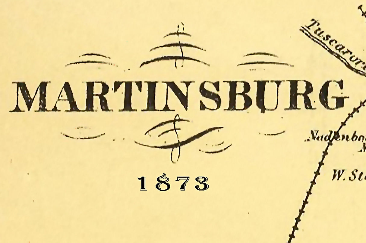 1873 Map of Mannington Marion County West Virginia