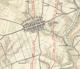 1867 Map Battle of Antietam Sharpsburg Maryland and Harpers Ferry