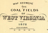 1872 Map of the Coal Fields of West Virginia