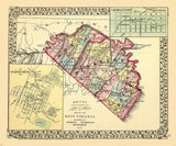 1873 Map of Morgan Berkeley and Jefferson County West Virginia