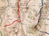 1863 Map of Gettysburg Pennsylvania Civil War