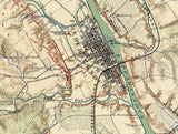 1867 Map of Fredericksburg Virginia Civil War