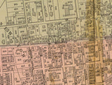 1885 Map of Staunton Augusta County Virginia