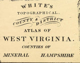 1873 Map of Mineral and Hampshire County West Virginia