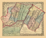 1873 Map of Randolph and Pendleton County West Virginia