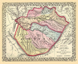 1873 Map of Wyoming and McDowell County West Virginia