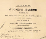 1856 Nautical Chart of St Joseph Harbor Michigan