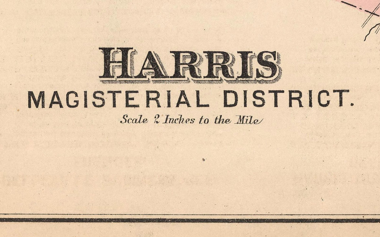 1886 Map of Harris District Wood County West Virginia