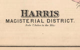 1886 Map of Harris District Wood County West Virginia