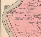 1886 Map of Harris District Wood County West Virginia