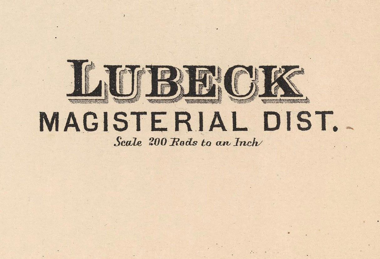 1886 Map of Lubeck District Wood County West Virginia