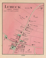 1886 Map of Lubeck West Virginia