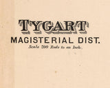 1886 Map of Tygart District Wood County West Virginia