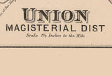 1886 Map of Union District Wood County West Virginia