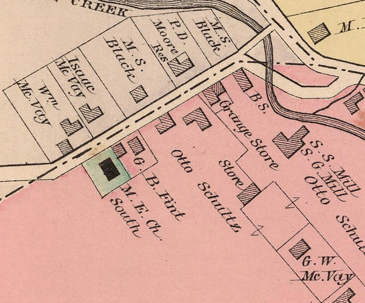 1886 Map of Wadesville West Virginia