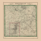 1874 Map of Franklin Township Portage County Ohio