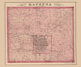 1874 Map of Ravenna Township Portage County Ohio