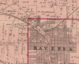 1874 Map of Ravenna Township Portage County Ohio