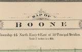1886 Map of Boone Township Boone County Illinois