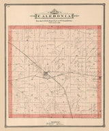 1886 Map of Caledonia Township Boone County Illinois