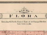 1886 Map of Flora Township Boone County Illinois
