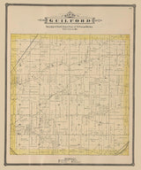 1886 Map of Guilford Township Winnebago County Illinois