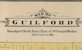 1886 Map of Guilford Township Winnebago County Illinois