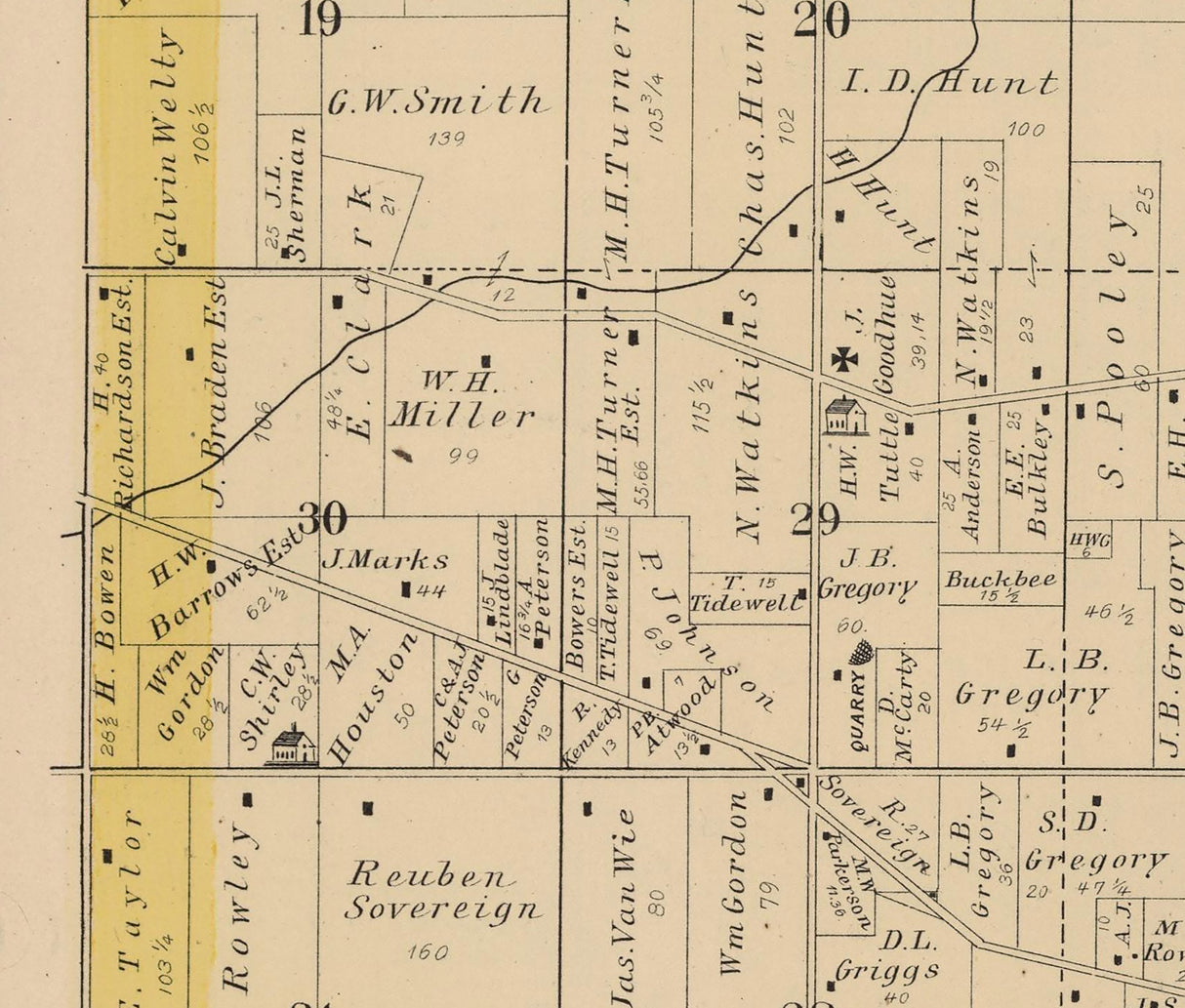 1886 Map of Guilford Township Winnebago County Illinois