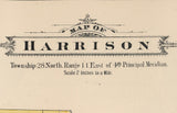 1886 Map of Harrison Township Winnebago County Illinois