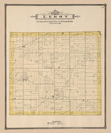 1886 Map of Leroy Township Boone County Illinois