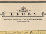 1886 Map of Leroy Township Boone County Illinois
