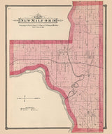 1886 Map of New Milford Township Winnebago County Illinois