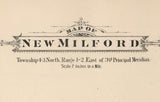1886 Map of New Milford Township Winnebago County Illinois