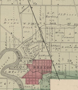 1886 Map of Roscoe Township Winnebago County Illinois