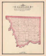 1886 Map of Shirland Township Winnebago County Illinois