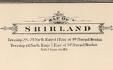 1886 Map of Shirland Township Winnebago County Illinois