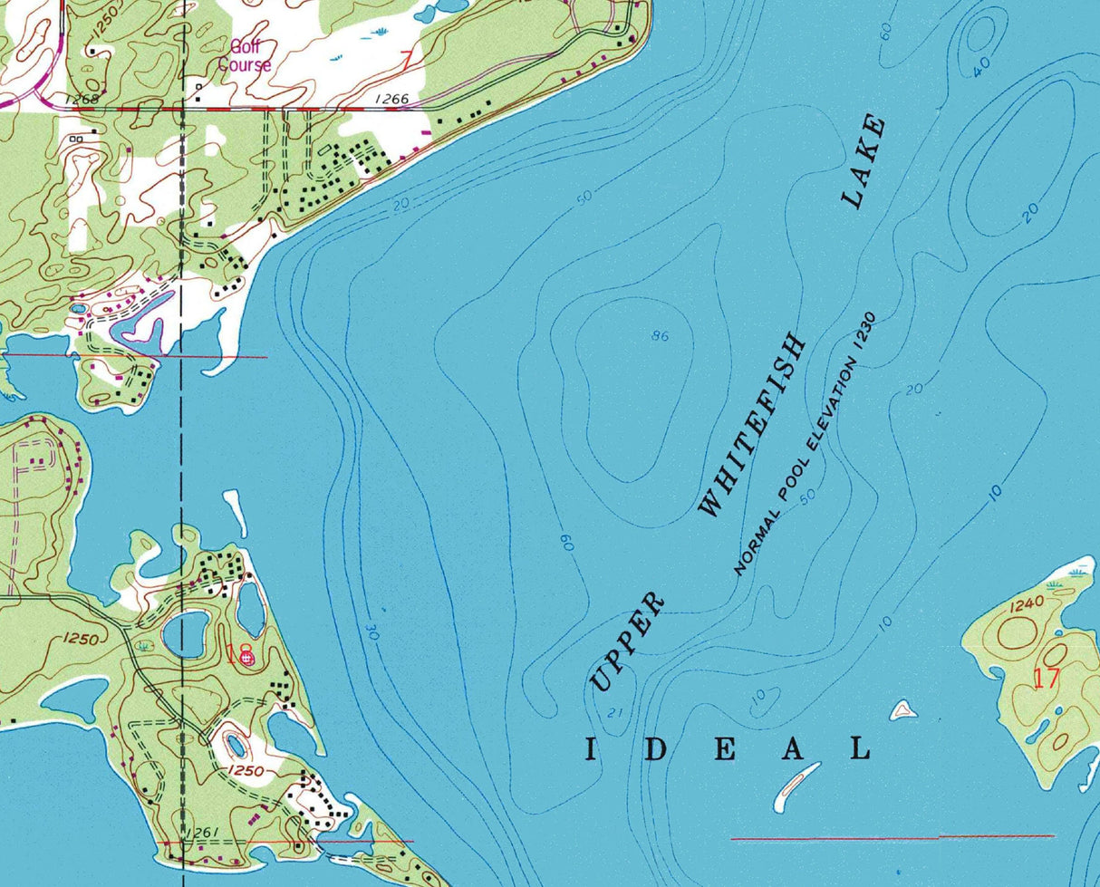 1995 Map of White Fish Lake Minnesota