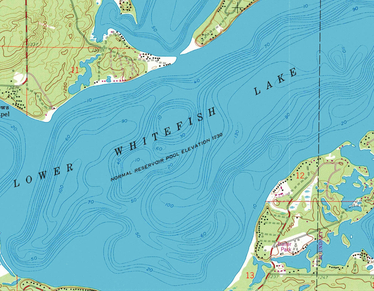 1995 Map of White Fish Lake Minnesota