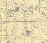 1889 Map of Union Township Waupaca County Wisconsin