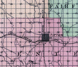 1885 Map of Cedar County Iowa