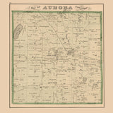 1874 Map of Aurora Township Portage County Ohio