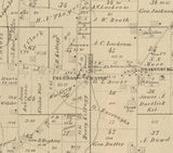 1874 Map of Freedom Township Portage County Ohio