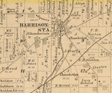 1874 Map of Hiram Township Portage County Ohio