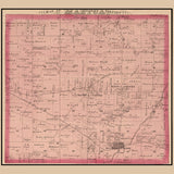 1874 Map of Mantua Township Portage County Ohio