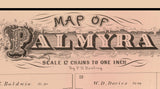 1874 Map of Palmyra Portage County Ohio