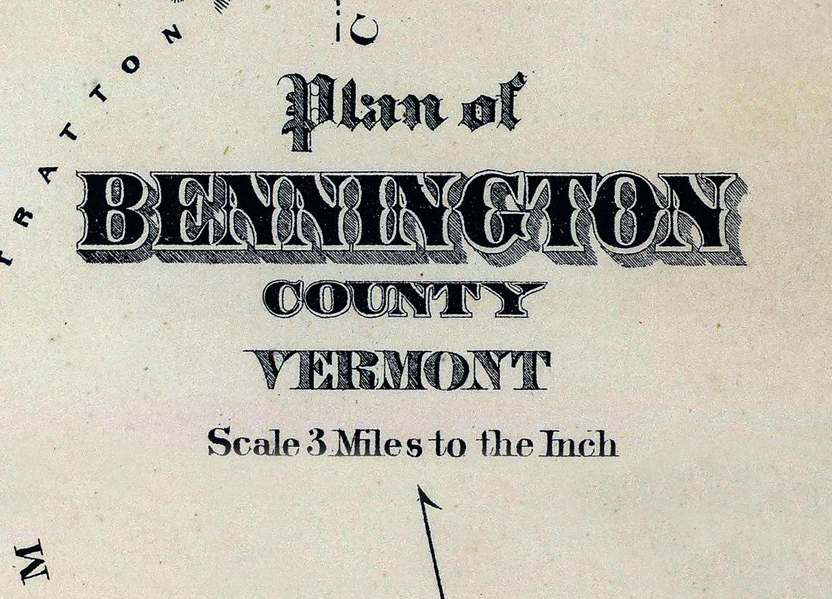 1876 Map of Bennington County Vermont